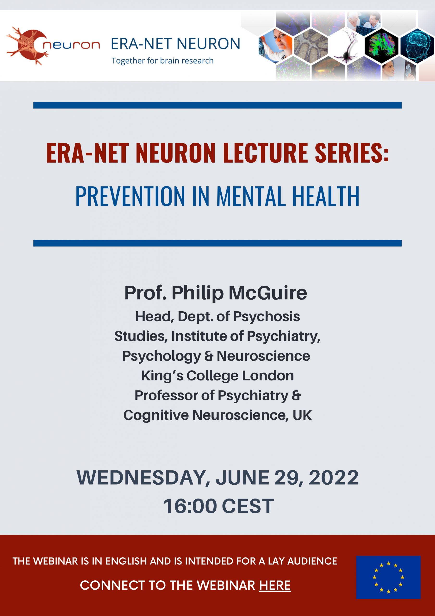 NEURON lecture series - mental health McGuire flyer